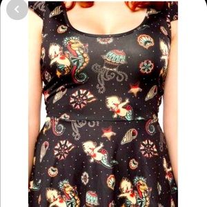 Sourpuss kewpie seahorse skater dress